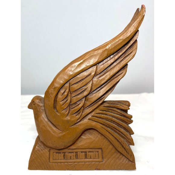Resin Dove Sculpture With Inspirational Quotes - Picture 1 of 8
